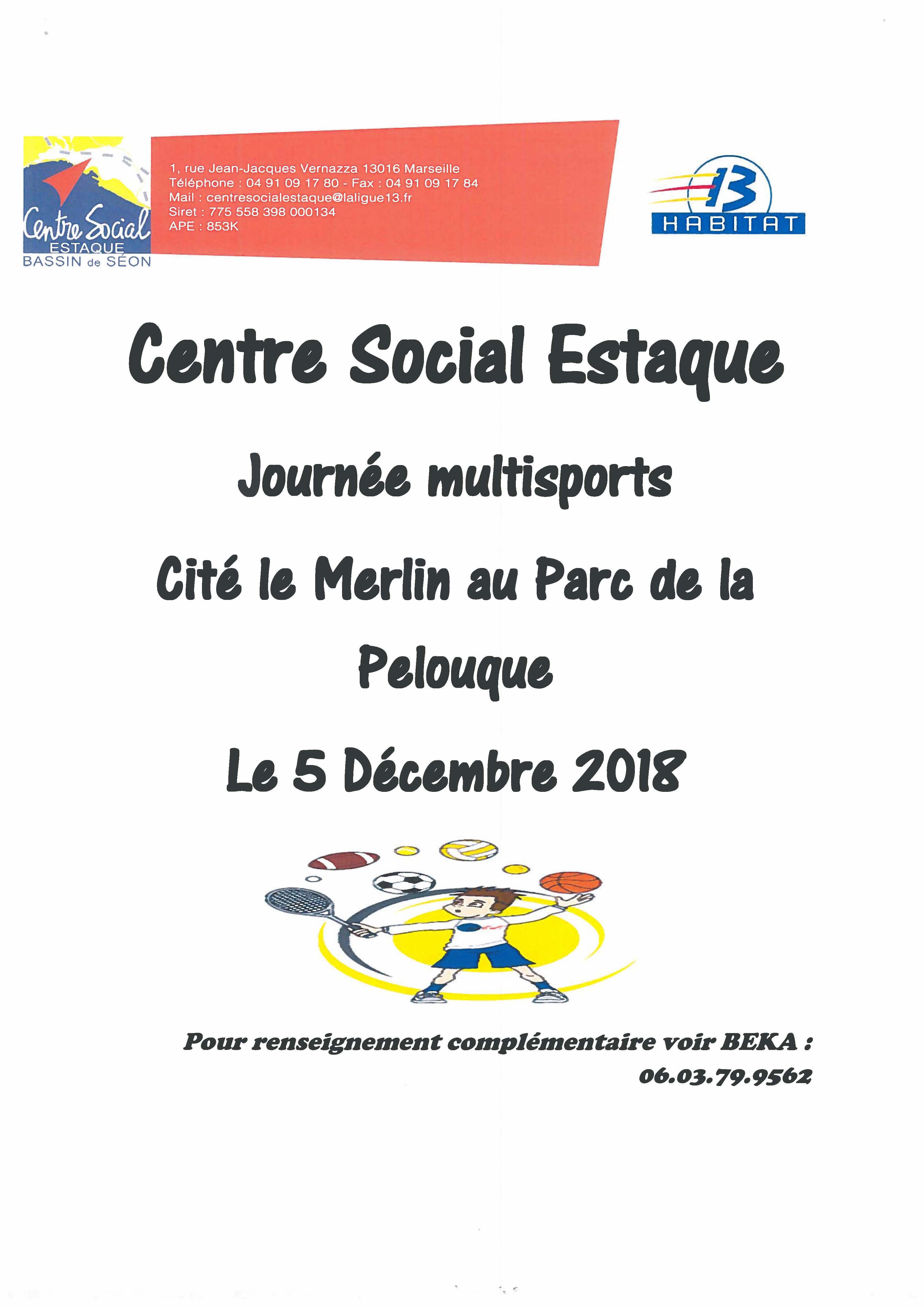 Le Centre social de l'Estaque vous invite à sa journée multisports le 5 décembre
